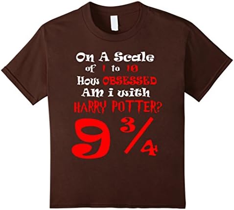 Kids Scale of 1 to 10 with potter t shirt 12 Brown