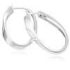 Tuscany Silver Damen-Ohrringe Fancy Oval Creole - 8.53.2019