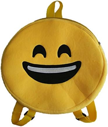 Emoji Backpack for Kids - Lightweight Cool Backpack for Girls &amp; for Boys - Modern Design and Useful Preschool Backpack - Perfect Gift for Our Loved Ones - Smiling Face With Smiling Eyes - Size 14"