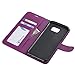 Galaxy S7 Edge Case by Abacus24-7, Purple Flip Leather Wallet Case and Stand Compatible with Samsung Galaxy S7 Edge Phone