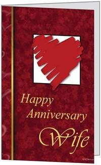 Anniversary Beautiful Love Romantic Wife Heart (5x7) Greeting Card by QuickieCards. Always Ship Fast & Free On Sale