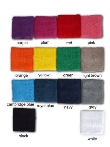 Thick Solid Color Wrist Band(Price dozen) 10% Discount for Random Color  Wristbands  Sweatbands