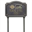 Harley Davidson Touring Medallion Lawn Plaque in Bronze and Gold Customize: Yes