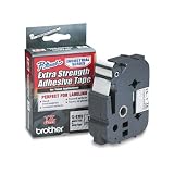 BROTHER INTERNATIONAL CORP / Tz extra-strength adhesive tapes-laminated, white on clear, 1w / BRTTZS155 / Sold as 1 Each / Mfr Part # TZS155 \*/ Tz extra-strength adhesive tapes-laminated, white on cl