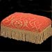 Red Gold fabric FOOTSTOOL foot rest victorian decor