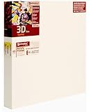 Masterpiece 3D PRO 2-1/2" Deep, 10 x 10 Inch, Vintage Acrylic Primed Belgian Linen Canvas
