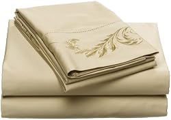 Court of Versailles 400-Thread Count Chateau King Flat Sheet, Gold