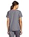 WonderWink Women's Charlie 5 Pocket Y-Neck Wrap Top, Pewter, Small