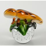 Glass Lizard on Crystal Ball Beautiful 100% Handblown Art X752