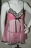 Triangle Pink 2 Pc Babydoll Lingerie set LG