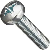 Steel Machine Screw, Zinc Plated Finish, Pan Head, Phillips Drive, Right Hand Threads, Metric