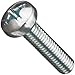 Class 4.8 Steel Machine Screw, Zinc Plated Finish, Pan Head, Phillips Drive, Meets DIN 7985, 12mm Length, M3-0.5 Metric Coarse Threads (Pack of 100)