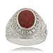 U.S. Army Ring Created Red Spinel in Sterling Silver
