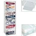eSecure - 20 x Clear Stackable Plastic Ladies Shoe Storage Box / Boxes with Free dividers