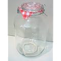 Drahtb�gelglas 5 Liter, mit wei�em Gummiring und Glasdeckel