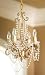 Chandelier with 4 Arm Frame in Antique Gold Finish
