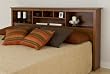 King Storage Headboard in Cherry Finish By Prepac Furniture