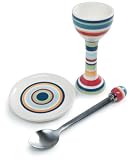 A Striped Egg Cup Set