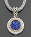 18K Gold & Sterling Silver Sapphire (7/8 ct. t.w.) & Diamond (1/3 ct. t.w.) Pendant Necklace