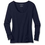 Easy Fit Jersey Long Sleeve Scoop-Neck T-Shirt (Regular S Marine)