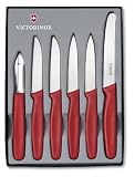 Victorinox 5.1111.6 Gemüsemesser-Set 6-teilig, rot