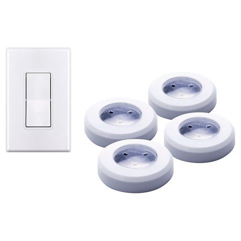 Sharper Image Wireless Remote LED Puck Light Set