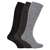 Mens Ribbed Long Socks with Wool (Pack of 3)