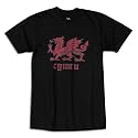 Welsh Dragon, Wales CYMRU, Black Soccer T-shirt