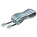 Softalk Phone Line Cord 15-Feet Silver Landline Telephone Accessory (46615)