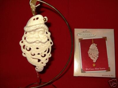 We Call Him Santa 2002 bisque porcelain hallmark ornament