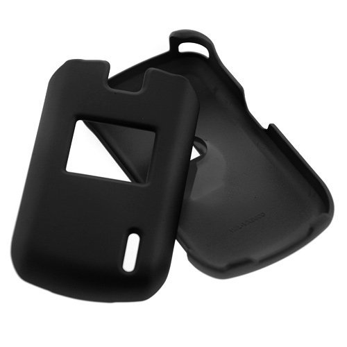 GTMax Black Rubber Hard Clip On Crystal Cover Case for Verizon LG Accolade VX-5600 CDMA Cell Phone