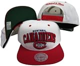Montreal Canadiens White/ Red Two Tone Plastic Snapback Adjustable Snap Back Hat / Cap