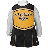 Reebok Pittsburgh Steelers Black Toddler 2-Piece Cheerleader Dress