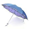 Paradise Anti-UV Sun Umbrella, Triple Folding UV Protected Parasol For Ladies