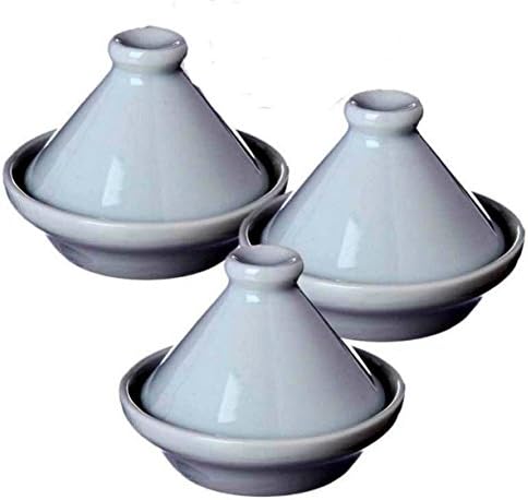 Mini 3 oz White Tagines Set of 3