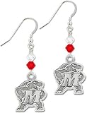 Maryland Terrapins Bicone Crystal Earrings
