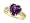 Genuine Amethyst Ring by Effy Collection® in 14 kt Yellow Gold Size 4