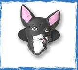 BLACK/WHITE CHIHUAHUA Dog Shoe Doodle Charm fits Crocs Shoes & Other Rubber Clogs - just like Jibbitz Toys For Your Shoes