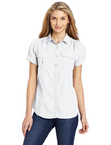 Exofficio Women's Geotrek'r Short Sleeve Shirt, White, X-Large On Sale