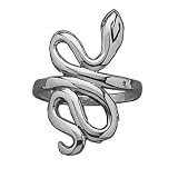 Ladies Sterling Silver 26 mm Wide Snake Ring