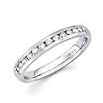 14K White Gold Round Diamonds Eternity Anniversary Wedding Ring Bands - Comfort Fit (0.27 ctw., GH, SI)