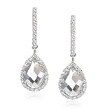 Sterling Silver Cubic Zirconia Drop Earrings by Cheline