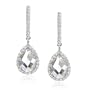 Sterling Silver Cubic Zirconia Drop Earrings by Cheline