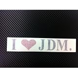 1 x I Love JDM Racing Decal Sticker (New) Black With Red Size 7''x1.3'' by ISAD