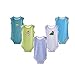 DANROL Baby Boys' 5 Pack Cartoon Sleeveless Bodysuit Set