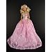 Light Pink Gown Flower on Botice Made for the Barbie Doll