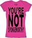 Search : Seinfeld Classic TV Show Sitcom - You're Not Spongeworthy - Juniors Pink T-shirt