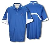 Detroit Lions GRAVITY Coaches Short Sleeve Mens NFL Polo Shirt, Blue
