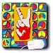 Lee Hiller Designs 60s Retro Print - Psychedelic Bright Peace Symbols and Peace Sign - Mouse Pads
