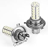 2 PCS Car H4 68 SMD LED 6000K Xenon Super White Head Light Headlight Bulbs Lamp or Daytime Running Lights Lighting DRL 12V 3528